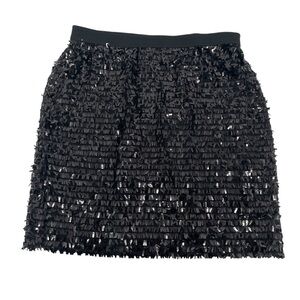 Joe Fresh Black Sequin Lined Mini Skirt Size XS Women’s